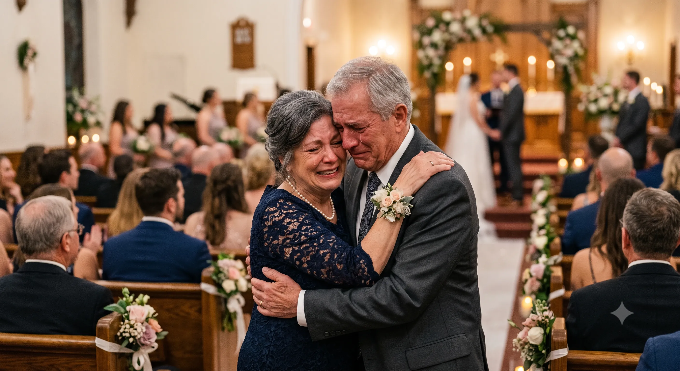 Momento emocionante do casamento