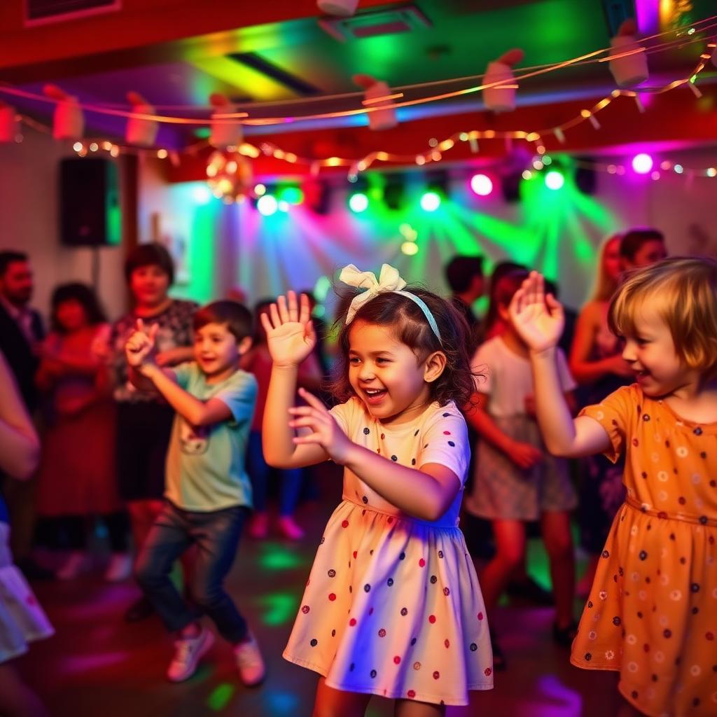 Crianças dançando na festa